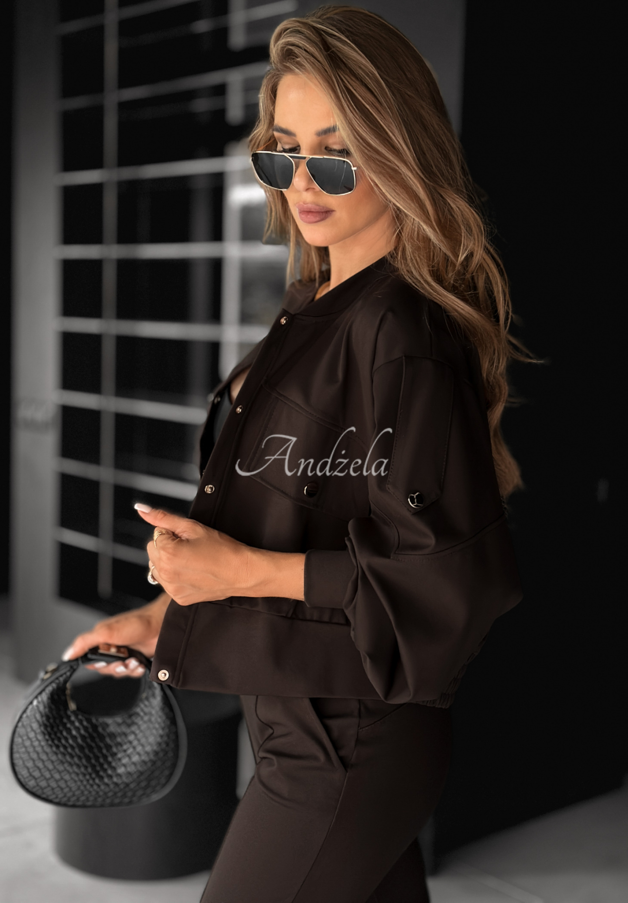 Viskosejacke Real Success Schokoladenbraun