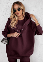 Set 3in1 Leggings, top i Sweatshirt Super Fit wino