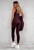 Set 3in1 Leggings, top i Sweatshirt Super Fit wino