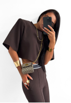 T-shirt La Milla Never Looked Better czekoladowy