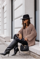 Pullover oversize Cocomore Dreamy Escape jasnoczekoladowy