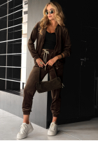 Welurowy komplet Better Later czekoladowy