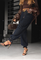 Hose Jeans z paskiem banana Pause & Breathe Dunkelblau