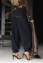 Hose Jeans z paskiem banana Pause & Breathe Dunkelblau