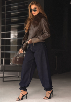 Skórzana Jacke z futerkiem Still Unread Schokoladenbraun