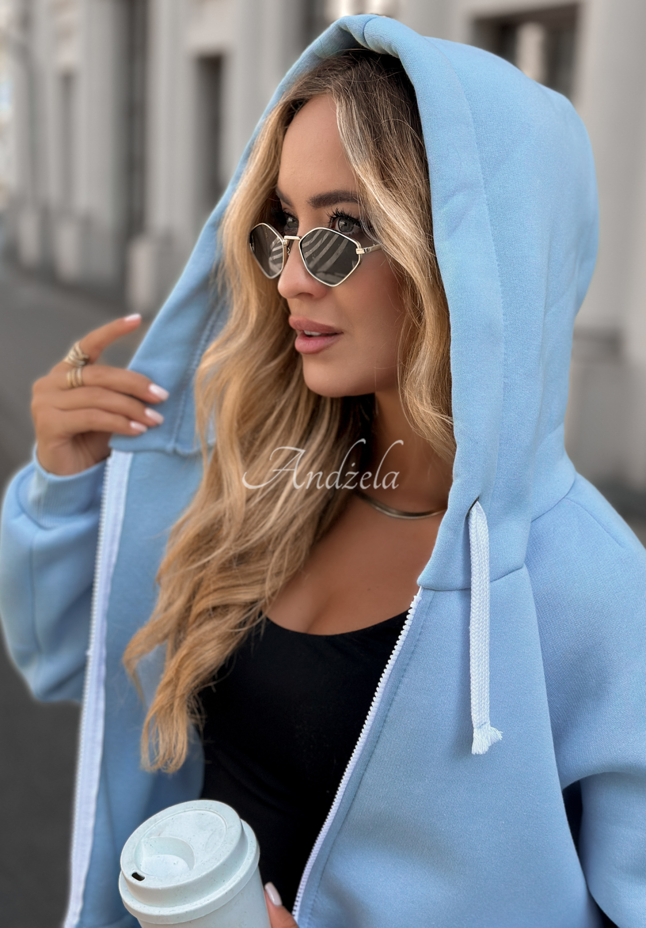 Kapuzenjacke Siempre Himmelblau II
