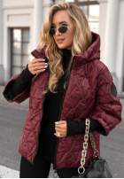 Kurze Steppjacke Quiet Afternoon Burgunderrot