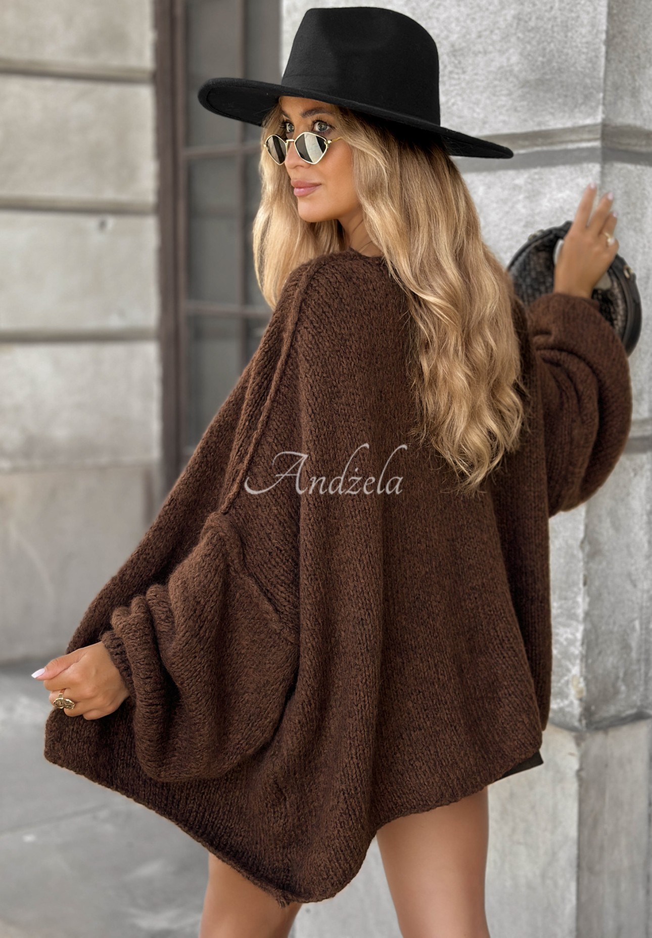 Oversize Cardigan Be Gentle And Kind Schokoladenbraun