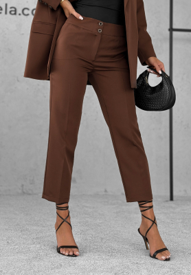 Elegante Zigarettenhose Runway Ready Schokoladenbraun