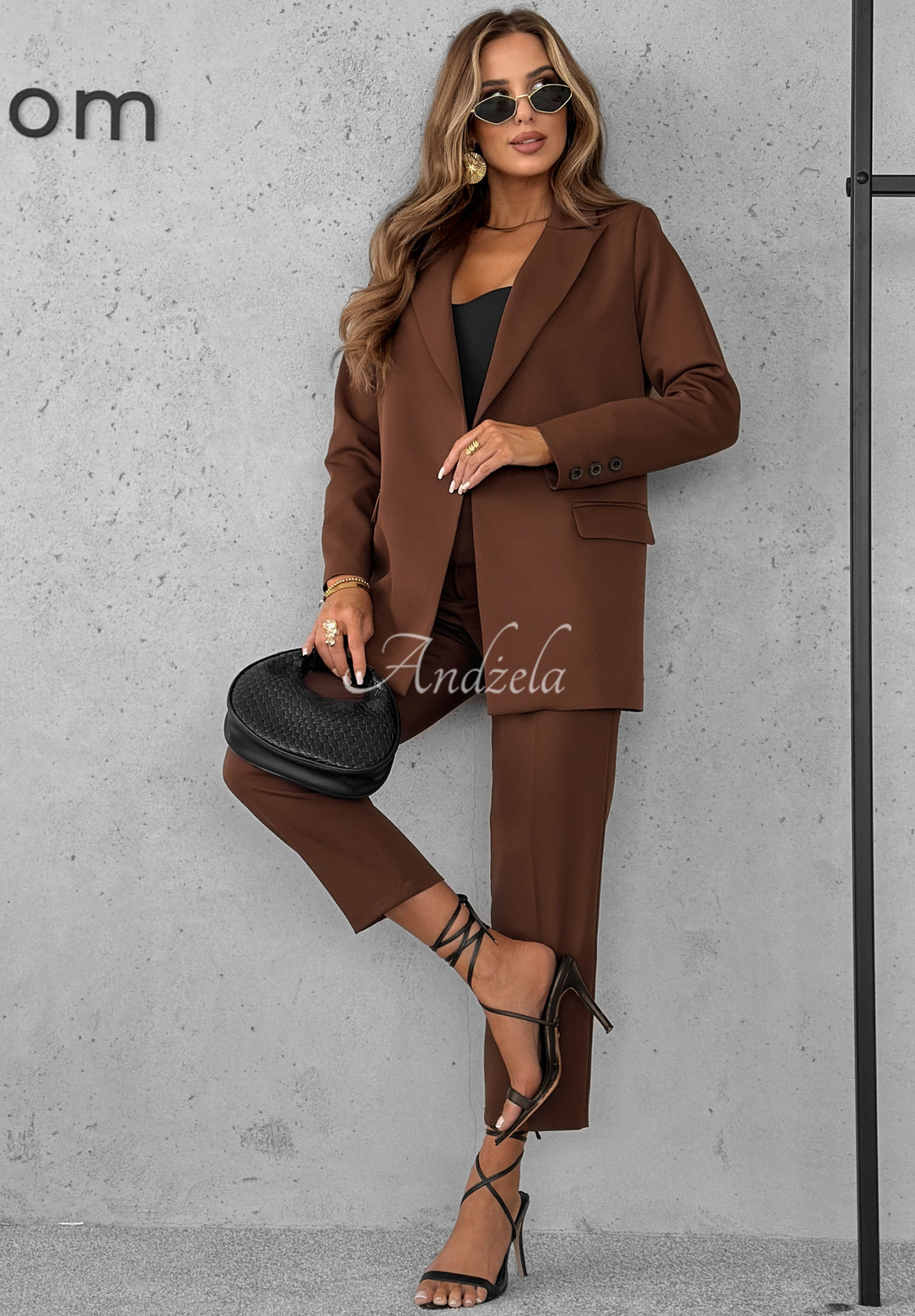 Elegante Zigarettenhose Runway Ready Schokoladenbraun