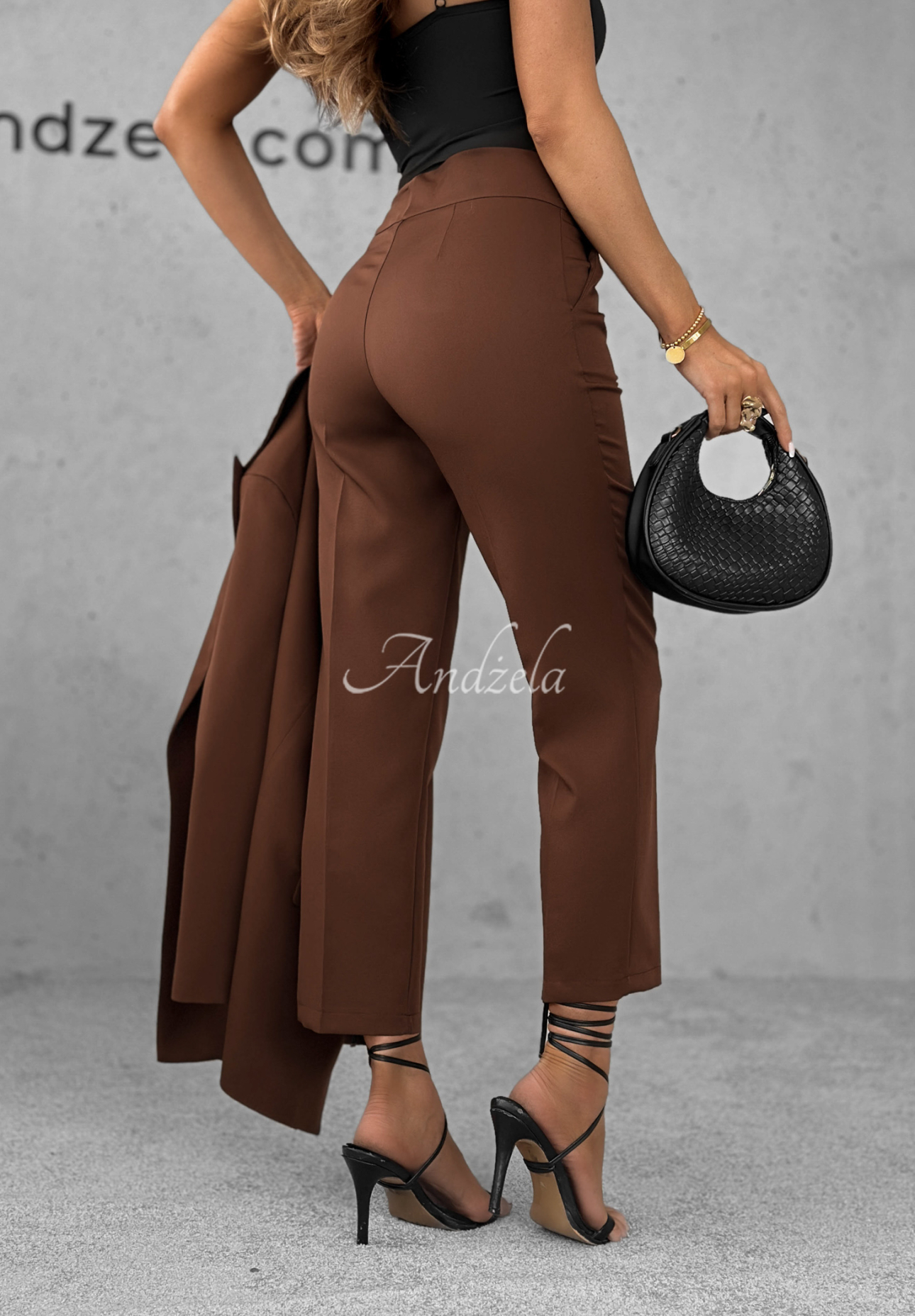 Elegante Zigarettenhose Runway Ready Schokoladenbraun