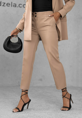 Elegante Zigarettenhose Runway Ready Latte