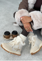 Sneakersy z futerkiem Getting Really Cold Hell Beige