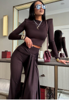 Set Bluse i Hose La Milla Kinda Famous Schokoladenbraun
