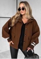 Krótka Jacke z kapturem Your New Number Schokoladenbraun