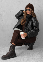 Puchowa Jacke Golden Leaves Schwarz