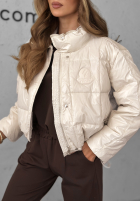 Puchowa Jacke Golden Leaves Beige