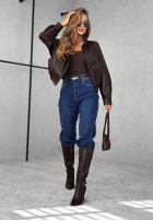 Skórzana kurtka All Yours Now czekoladowa