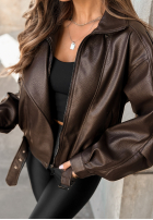 Skórzana Jacke Bikerjacke Bitter Truth Schokoladenbraun