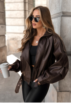 Skórzana Jacke Bikerjacke Bitter Truth Schokoladenbraun