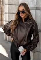 Skórzana Jacke Bikerjacke Bitter Truth Schokoladenbraun
