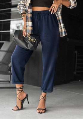 Stoffhose mit Viskose Chosen Silence Dunkelblau