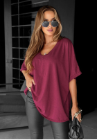 T-Shirt oversize Need To Breathe Burgunderrot