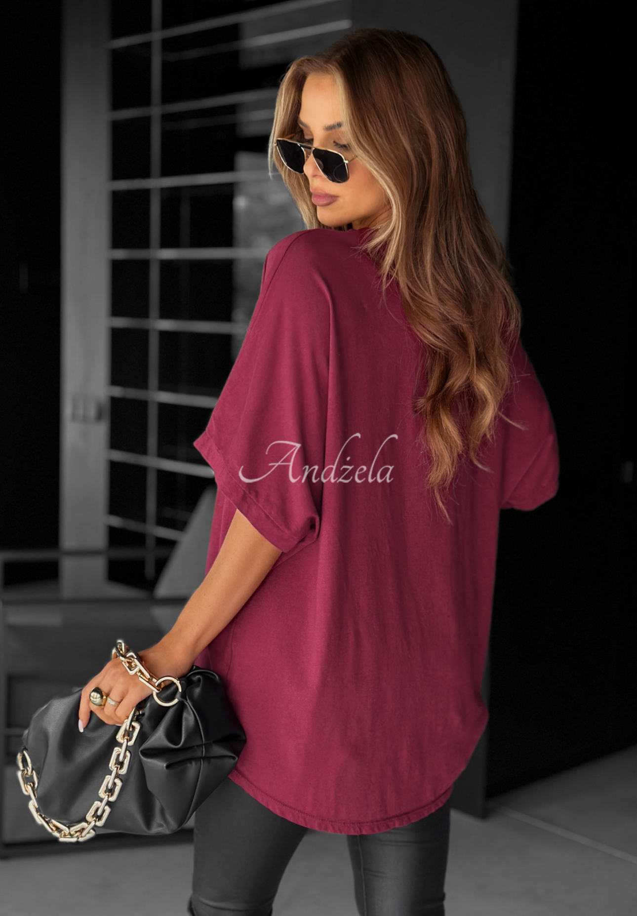 T-Shirt oversize Need To Breathe Burgunderrot