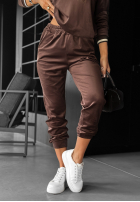 Welurowy Sweat Set Unfollowed Schokoladenbraun