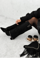 zamszowe Stiefel Pine Mountain Club Schwarz