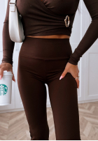 Leggings dzwony Can’t Stop Schokoladenbraun