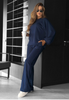 Sweat Set Sweatshirt i Hose wide leg Define Your Rules Dunkelblau