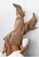 zamszowe Stiefel Can’t Catch Me Beige