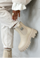 Skórzane Stiefeletten White Mountain Beige