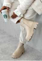 Skórzane Stiefeletten White Mountain Beige