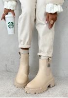 Skórzane Stiefeletten White Mountain Beige