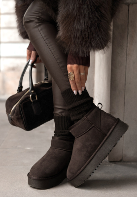 Schneestiefel aus Wildleder Wild Wind Schokoladenbraun