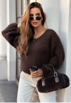 Moherowy Pullover Touch Of Autumn Schokoladenbraun