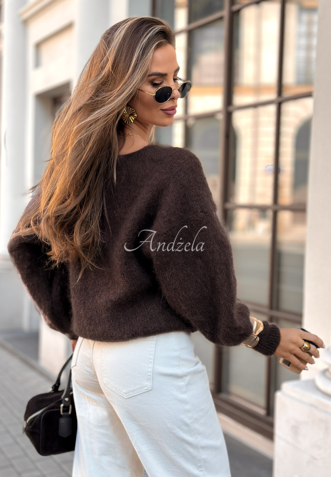 Touch Of Autumn chocolate mohair sweater