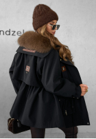 Puchowa Jacke parka z futerkiem Already Know Schwarz