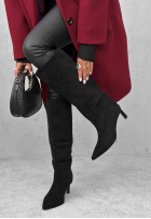 zamszowe Stiefel na szpilce Autumn Divas Schwarz