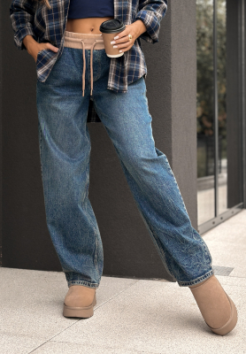 Jeanshose wide leg Not Your Type dunkelblau