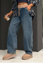 Hose Jeans wide leg Not Your Type dunkelblau