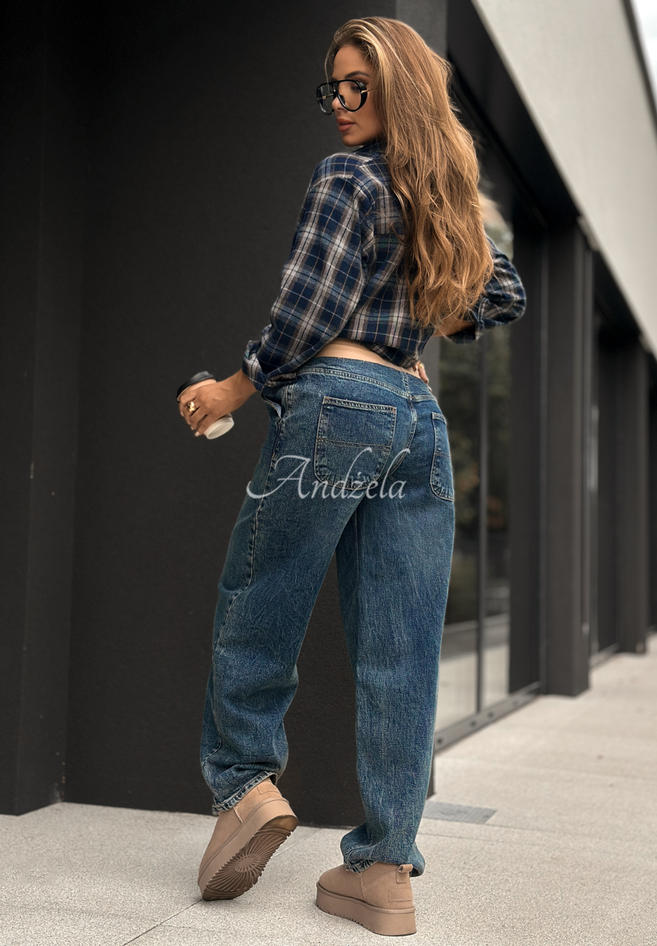 Jeanshose wide leg Not Your Type dunkelblau