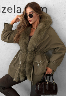 Parkajacke mit Fell Already Know Khaki