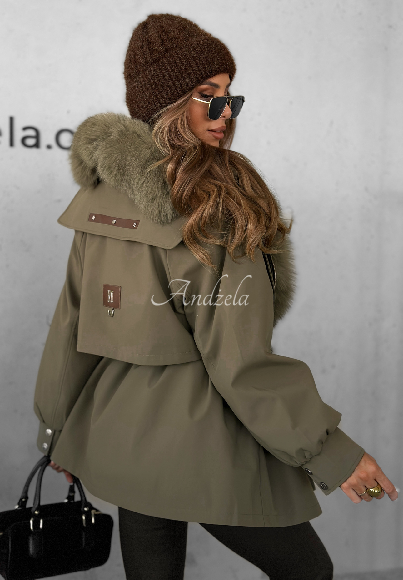 Parkajacke mit Fell Already Know Khaki