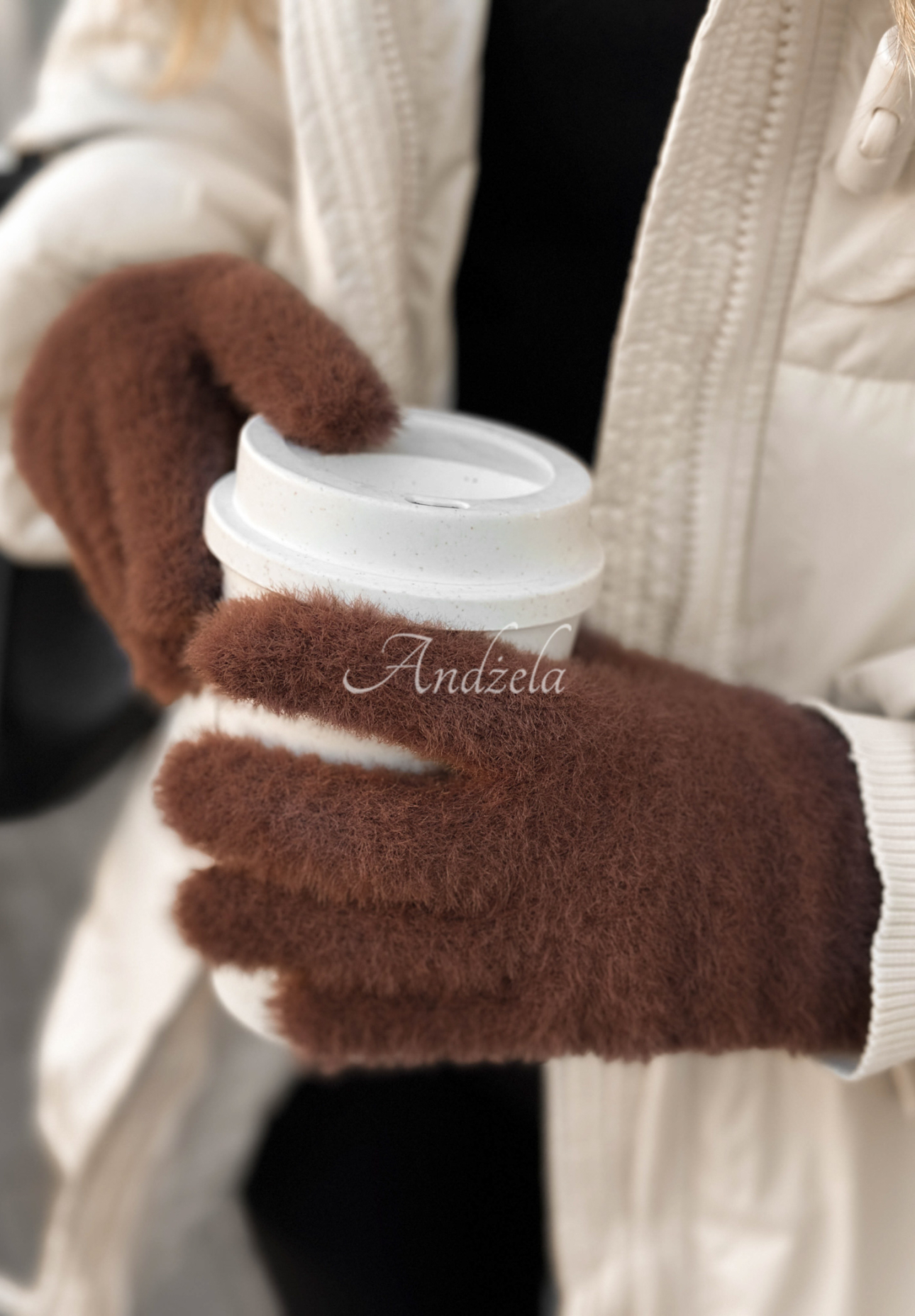 Handschuhe alpaka Doria Schokoladenbraun