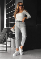 Hose Jeans z paskiem Not Even Close Grau