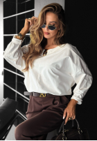 Bluse z ozdobną aplikacją Same Thing Again Weiß