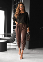 Bluse z ozdobną aplikacją Same Thing Again Schwarz
